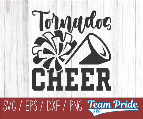 Tornados Cheer SVG Digital Download Printable - SVG, EPS, DXF, PNG SVG Team Pride SVG 
