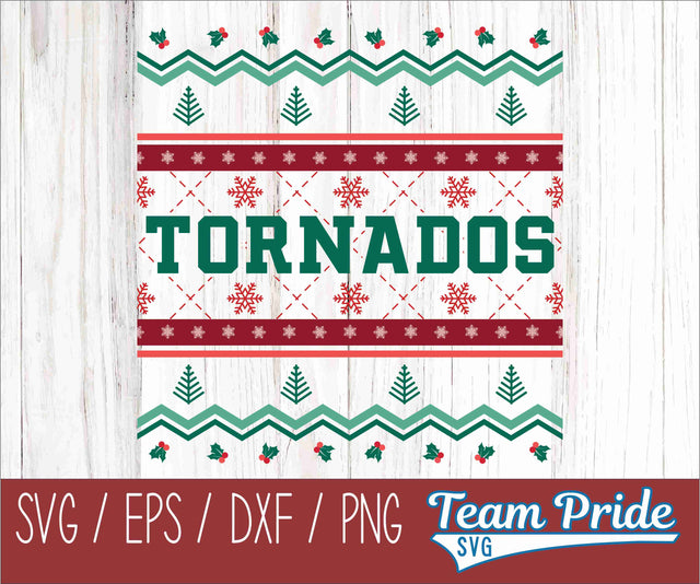 Tornados Ugly Christmas Sweater Festive Holiday Design SVG, EPS, DXF, PNG SVG Team Pride SVG 