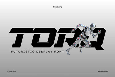 Torq - Futuristic Sport Display Font Font Mozzatype 