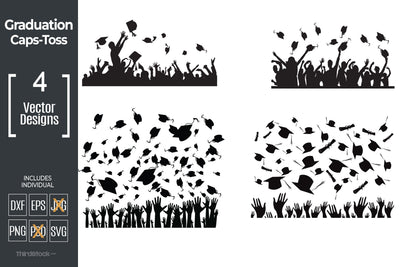 Tossing Graduation Caps SVG AfterTenDesign 
