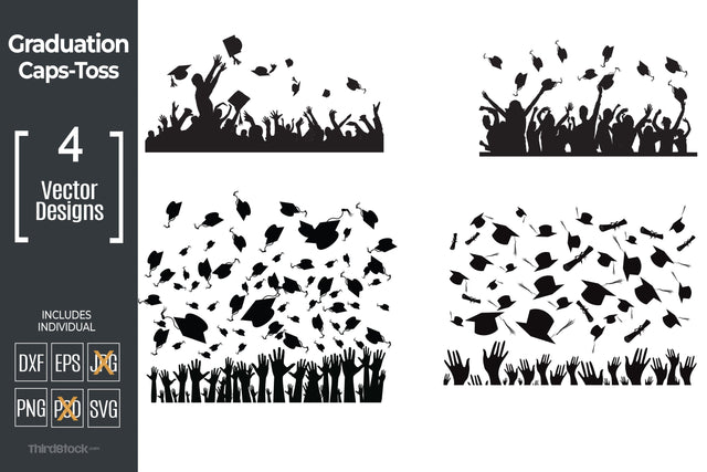 Tossing Graduation Caps SVG AfterTenDesign 