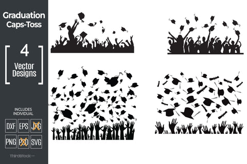 Tossing Graduation Caps SVG AfterTenDesign 