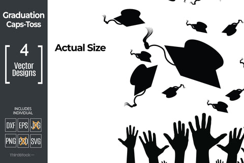 Tossing Graduation Caps SVG AfterTenDesign 