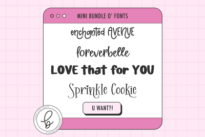Totally Adorable Mini Font Bundle Font Beck McCormick 