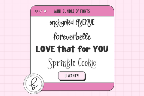 Totally Adorable Mini Font Bundle Font Beck McCormick 