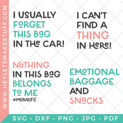 Tote Bag Bundle SVG Hey Let's Make Stuff 