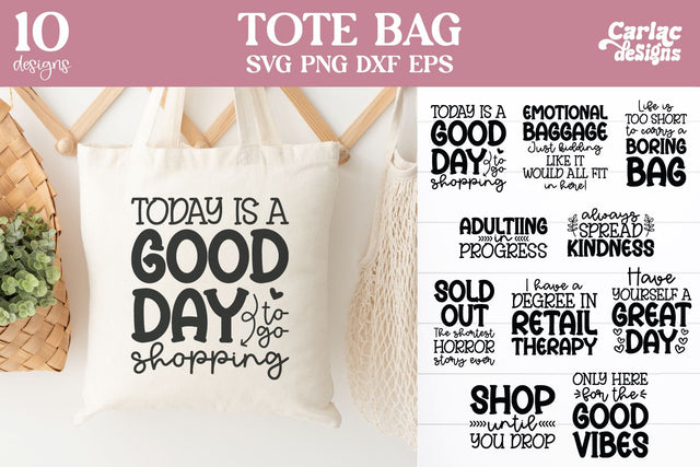 Tote Bag SVG and Sublimation Bundle SVG Carla C Designs 