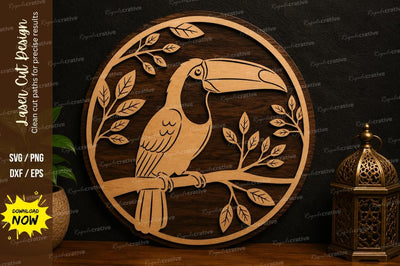 Toucan Bird SVG Tropical Laser Cut Wall Art Decor SVG Regulrcrative 