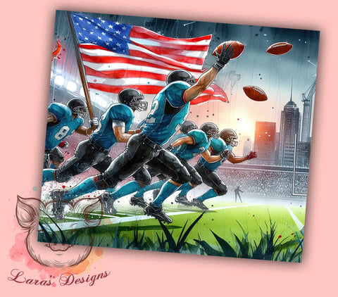 Touch Down American Football Sport Cheer Game Day 20oz Tumbler Png, Straight & Tapered Tumbler Png, American Football Sport Tumbler Png, Digital Download PNG Sublimation Lara' s Designs 