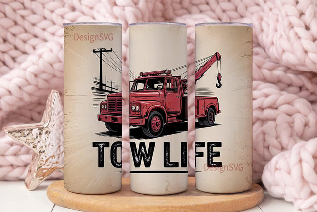 Tow Life Tumbler Wrap Design Sublimation DesignSVG 