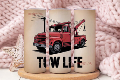 Tow Life Tumbler Wrap Design Sublimation DesignSVG 