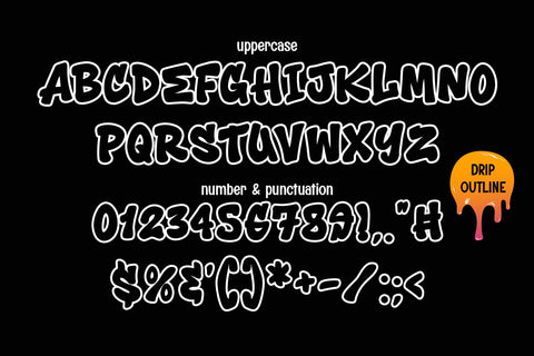 Toxic Rebel | Urban Graffiti Energy Dripping Outline Font Font Mozzatype 
