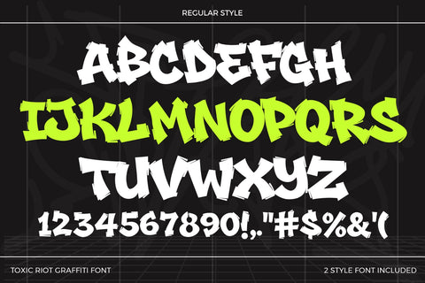 Toxic Riot - Wild Dripping Graffiti Font Font Mozzatype 