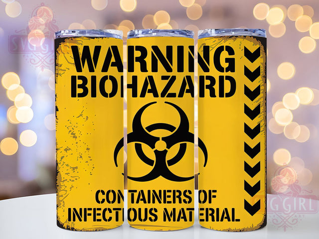 Toxic Twist Biohazard Tumbler, Warning Label Tumbler, Hazard Symbol Sublimation, Infectious Material Design, 20oz Tumbler Wrap, Funny Science Tumbler, Dark Humor Tumbler Sublimation SvggirlplusArt 
