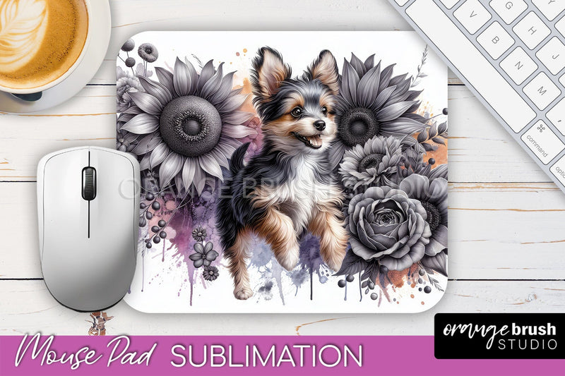Toy Fox Terrier Mouse Pad Design - Dog Mom Floral Mousepad Sublimation Sublimation OrangeBrushStudio 
