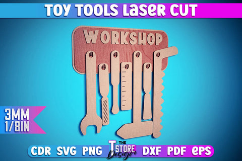 Toy Tools Laser Cut | Boy Game SVG Design | CNC Files SVG The T Store Design 