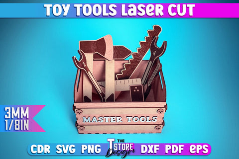 Toy Tools Laser Cut | Boy Game SVG Design | CNC Files SVG The T Store Design 