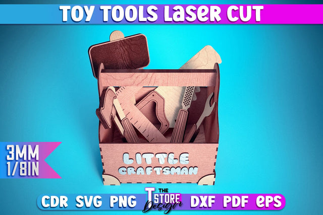 Toy Tools Laser Cut | Boy Game SVG Design | CNC Files SVG The T Store Design 