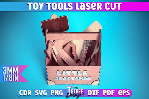 Toy Tools Laser Cut | Boy Game SVG Design | CNC Files SVG The T Store Design 