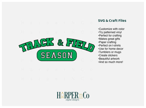 Track and Field Season Laser SVG EPS Cut File SVG HarperNCo 