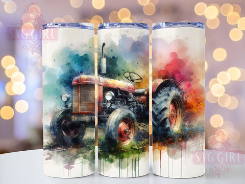 Tractor 20oz Tumbler Wrap Sublimation Design, Straight Tapered Tumbler Wrap, Farm Life Tractor Tumbler Png, Instant Digital Download Sublimation SvggirlplusArt 