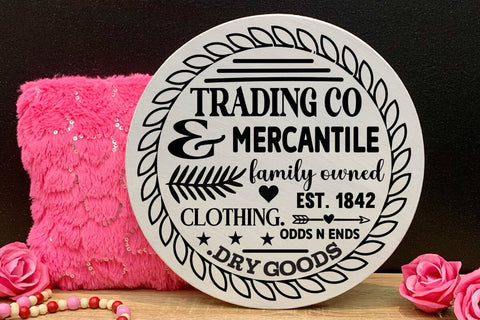 Trading co & mercantile family owned est. 1842 clothing. odds n ends .dry goods SVG Angelina750 