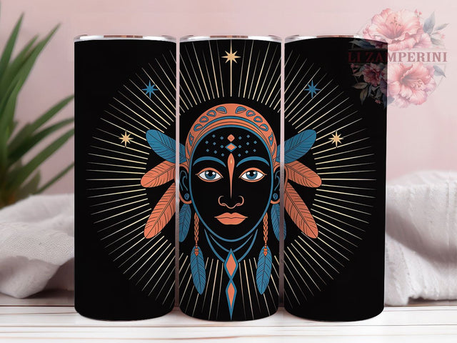 Traditional African Tribal Tumbler, Black African Tribal, Ethnic Design, Cultural Heritage, Traditional Pattern, Tumbler Wrap, Sublimation Design Sublimation Li Zamperini 