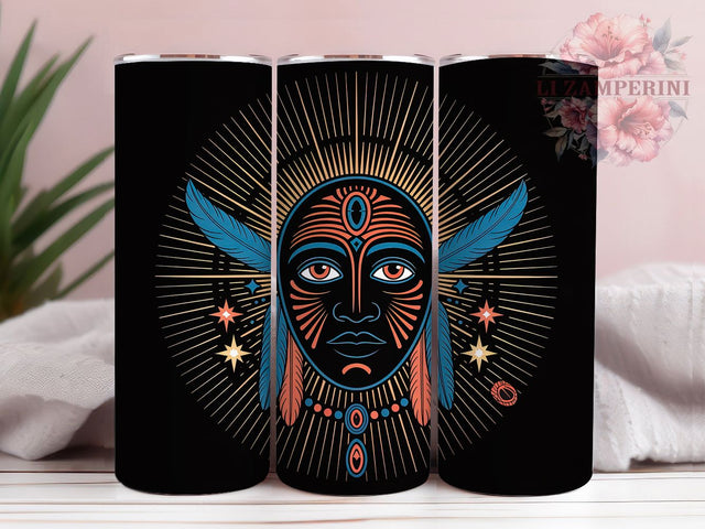 Traditional African Tribal Tumbler, Black African Tribal, Ethnic Design, Cultural Heritage, Traditional Pattern, Tumbler Wrap, Sublimation Design Sublimation Li Zamperini 