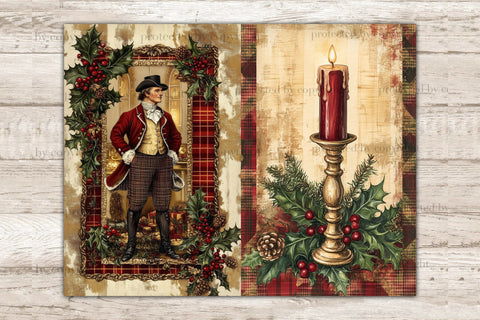 Traditional Christmas Junk Journal Pages | Xmas Digital Art SVG GlamArtZhanna 