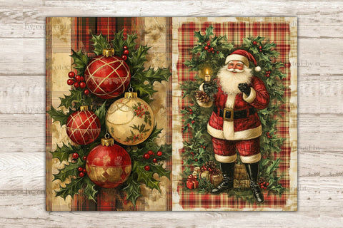 Traditional Christmas Junk Journal Pages | Xmas Digital Art SVG GlamArtZhanna 