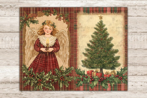 Traditional Christmas Junk Journal Pages | Xmas Digital Art SVG GlamArtZhanna 