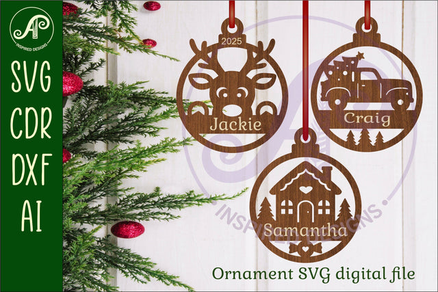 Traditional Christmas Ornaments SVG 2 SVG APInspireddesigns 