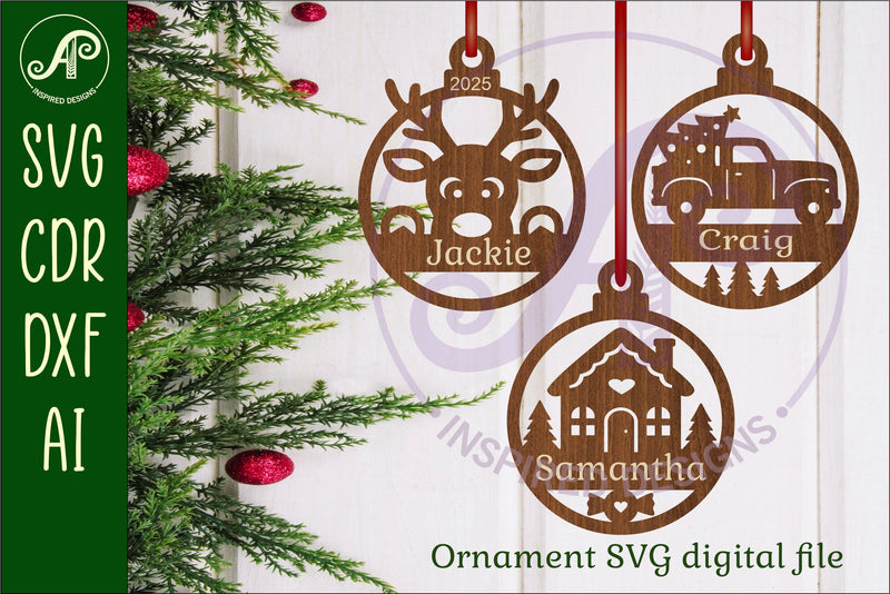 Traditional Christmas Ornaments SVG 2 SVG APInspireddesigns 