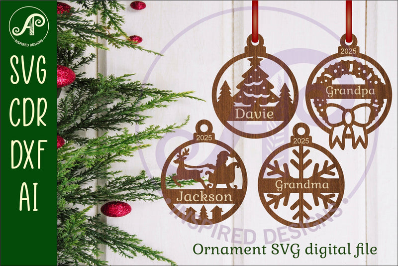 Traditional Christmas Ornaments SVG SVG APInspireddesigns 