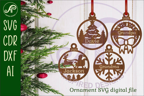 Traditional Christmas Ornaments SVG SVG APInspireddesigns 