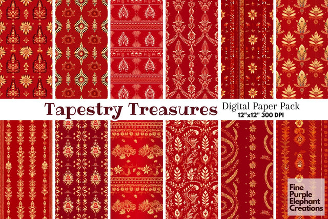 Traditional Indian Silk | Paisley Mandala Digital Pattern Fine Purple Elephant Creations 