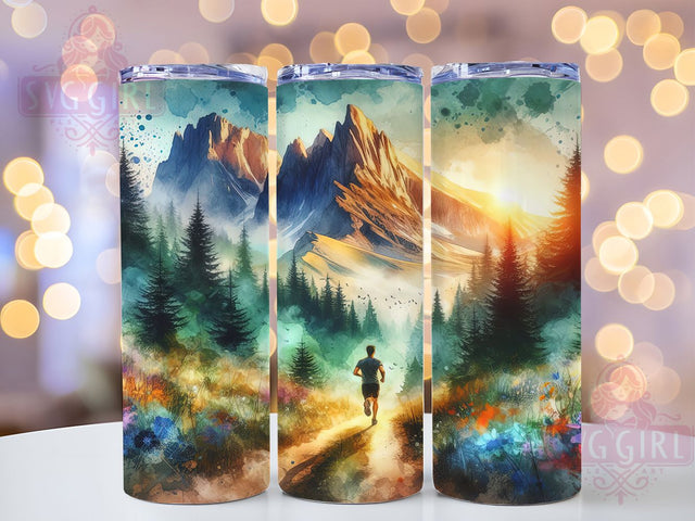 Trail Runner Adventure Tumbler, Trail Running Tumbler, Adventure Sports 20oz Wrap, Sublimation Design, Fitness Lover Gift, Outdoor Running Wrap, Marathon Athlete Tumbler Sublimation SvggirlplusArt 