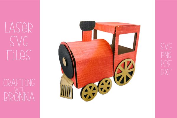 Train Box Cardboard Laser SVG File SVG Crafting With Brenna 