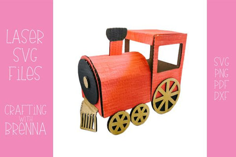 Train Box Cardboard Laser SVG File SVG Crafting With Brenna 