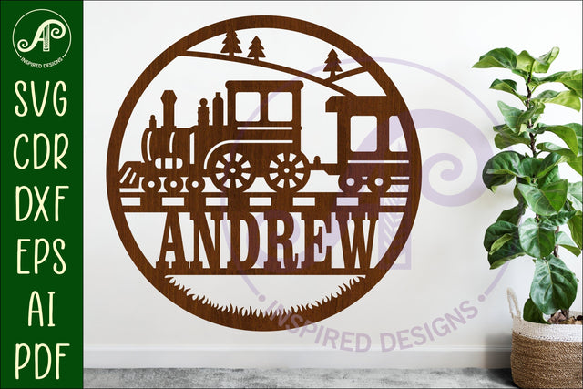 Train name sign svg laser SVG APInspireddesigns 