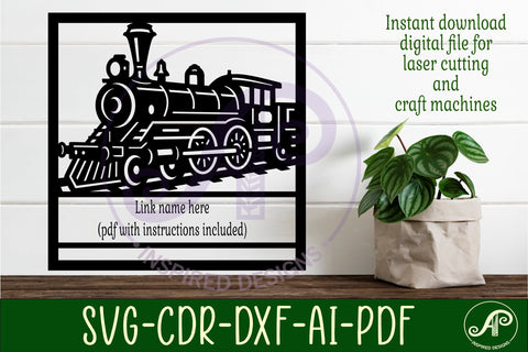 Train Name Sign SVG, Steam Train Wall Art, Kids Room Decor SVG APInspireddesigns 