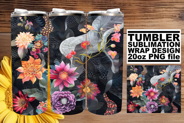 Tranquil Blossom Retreat 20oz: Retreat into tranquil blossoms Sublimation afrosvg 