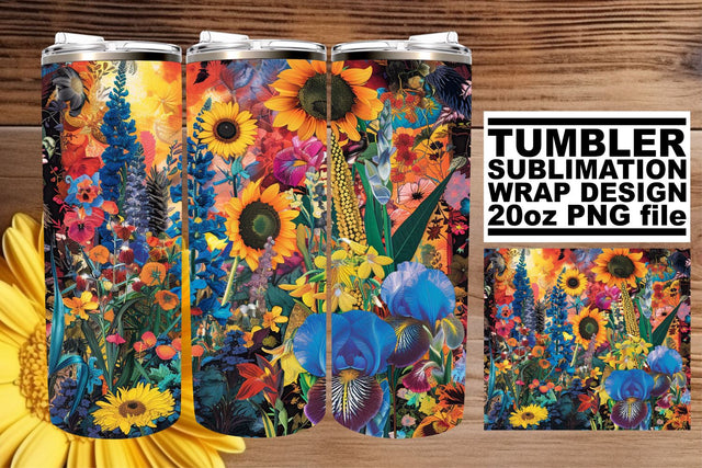 Tranquil Floral Serenity 20oz: Serenity in tranquil florals Sublimation afrosvg 