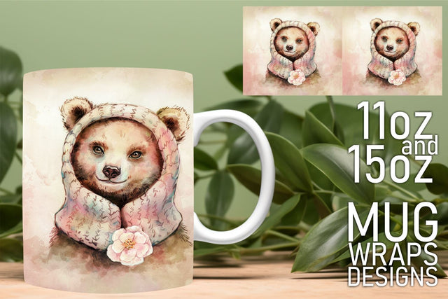 Transform your creativity, beautiful mug wraps await! , Animals Sublimation HoodArtCraft 