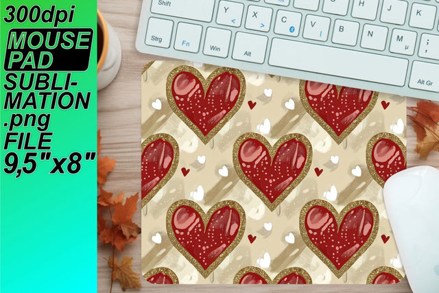 Transform your mouse mat with creative designs! , Heart Sublimation HoodArtCraft 
