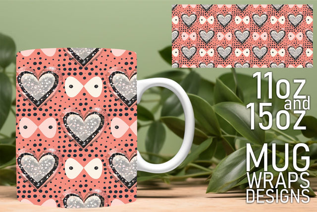Transform your mug designs, stunning templates await! , Heart Sublimation HoodArtCraft 