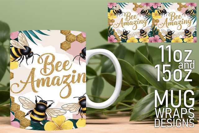 Transform your mugs, easy-to-use sublimation templates! , Bee Sublimation HoodArtCraft 