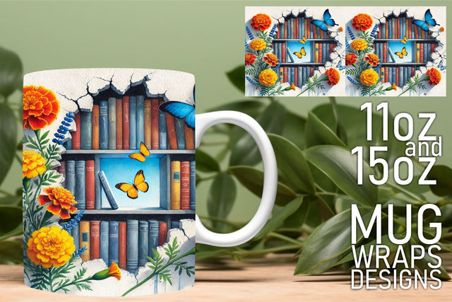 Transform your mugs effortlessly, stunning PNG designs! , Books Sublimation HoodArtCraft 