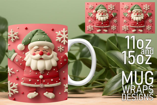Transform your mugs, unique designs for sublimation! , 3D Santa Sublimation HoodArtCraft 