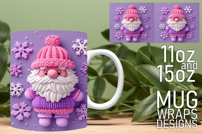 Transform your mugs with ease, beautiful designs await! , 3D Santa Sublimation HoodArtCraft 